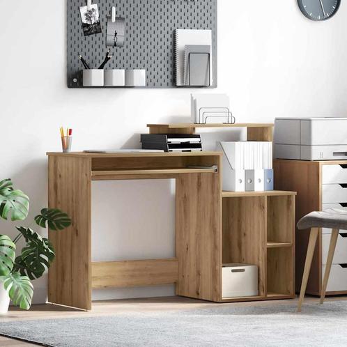 vidaXL Bureau met Opbergruimte met plank artisanaal, Huis en Inrichting, Bureaus, Nieuw, Verzenden