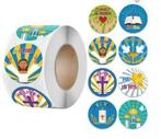 500 stickers labels pasen he is risen 2.5 cm rond  hij, Ophalen of Verzenden, Nieuw