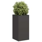 vidaXL Plantenbak 40x40x80 cm koudgewalst staal zwart, Verzenden, Nieuw, Metaal