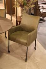 Lanny Armstoel leder Moss (set van 4) - IN.HOUSE, Huis en Inrichting, Stoelen, Nieuw, Leer, Ophalen of Verzenden, Vier