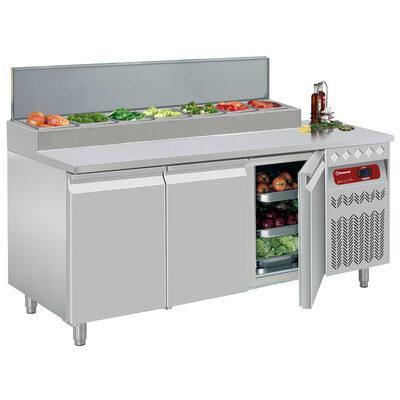 Koeltafel geventileerd + kit 6 roestvrijstalen wielen + 3, Zakelijke goederen, Horeca | Keukenapparatuur, Nieuw in verpakking