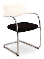 Vitra Visavis vergaderstoel, zwart-wit met chrome, Huis en Inrichting, Stoelen, Ophalen of Verzenden, Nieuw, Zwart