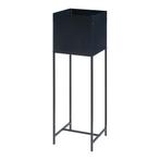 [en.casa] Plantenstandaard Porsgrunn 100x30x30 cm zwart, Tuin en Terras, Bloembakken en Plantenbakken, Verzenden, Nieuw