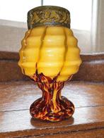 Franz Welz - Bloempot - art deco - Opaline en brasslegering, Antiek en Kunst