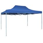 vidaXL Partytent inklapbaar 3x4 m staal blauw, Tuin en Terras, Verzenden, Nieuw