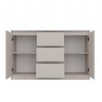 Dressoir - 120 cm 3 lades  creme creme (Dressoirs), Huis en Inrichting, Kasten | Dressoirs, Verzenden, Nieuw, Overige houtsoorten