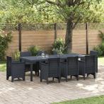 vidaXL Tuin Tafel Antraciet 250x100x73 cm Poly Rattan, Tuin en Terras, Tuintafels, Verzenden, Nieuw
