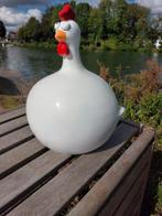 Beeld, funny white balloon chicken - 40 cm - polyresin