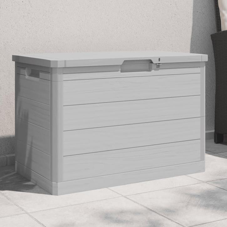 vidaXL Kussenbox 77,5x44,5x53 cm polypropeen grijs, Tuin en Terras, Overige Tuin en Terras, Nieuw, Verzenden