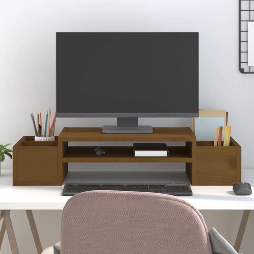 vidaXL Monitorstandaard 70x27,5x15 cm massief grenenhout, Computers en Software, Overige Computers en Software, Nieuw, Verzenden