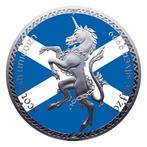 Niue. 2 Dollars 2023 1oz Niue Silver Scottish Flag Unicorn