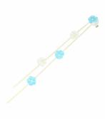 Haarspeld Duckklem Linten Bloemen Wit Blauw, Verzenden, Nieuw