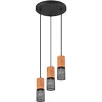 LED Hanglamp - Trion Yosh - E27 Fitting - 3-lichts - Rond -, Ophalen of Verzenden, Nieuw, Metaal