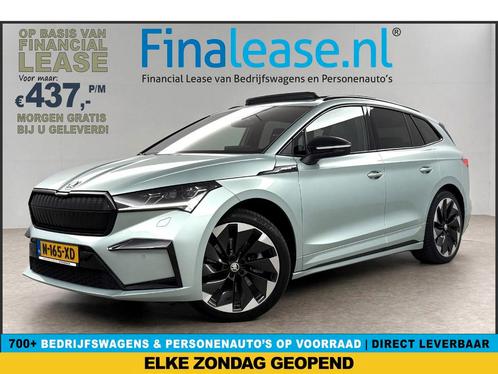 Škoda Enyaq 80 Sportline ELEKTRISCH 204PK Pano Sfeer €437pm, Auto's, Skoda, Lease, Automaat, SUV of Terreinwagen, Elektrisch, Zilver of Grijs