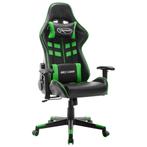 vidaXL Gamestoel kunstleer zwart en groen, Verzenden, Nieuw, Groen