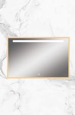 Badkamerspiegel Martina mat goud incl. LED verlichting 80x80, Verzenden, Nieuw