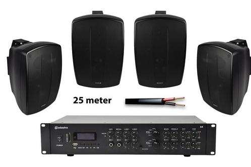 Adastra Terras Set 4x BH8 Speaker + A4 Versterker + 25mtr, Audio, Tv en Foto, Luidsprekers, Overige typen, Nieuw, Overige merken