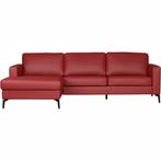 Leren hoekbank Match - 2.5-zits arm rechts + Longchair arm, 250 tot 300 cm, Bohemian, Industrieel, Modern, Scandinavisch, Hoekbank