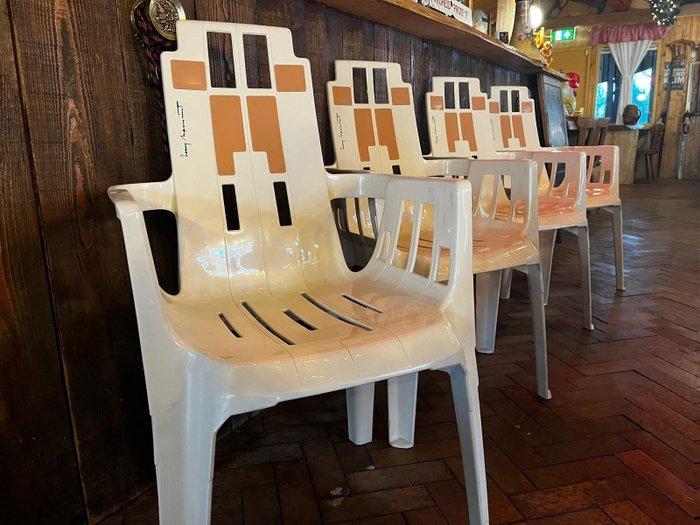 Pierre Paulin, Henry Massonnet - Stoel (4) - Plastic, Antiek en Kunst, Curiosa en Brocante