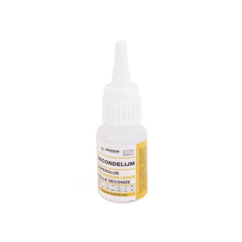 Benson Secondelijm - Snelle hechting - 20 gram - Cyanoacr..., Doe-het-zelf en Verbouw, IJzerwaren en Bevestigingsmiddelen, Nieuw