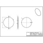 Ink Spiegel Rond Geborsteld RVS Aluminium Kader 60 x 3,5 cm, Ophalen of Verzenden, Nieuw