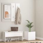 vidaXL Garderobe set bewerkt hout wit, Huis en Inrichting, Verzenden, Nieuw