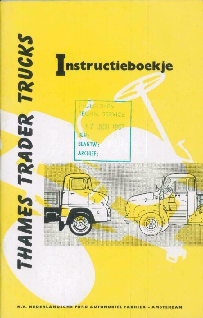 1963 Ford Thames Trader Trucks Instructieboekje, Auto diversen, Handleidingen en Instructieboekjes, Verzenden