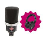 Neumann TLM 102 BK condensatormicrofoon met Sennheiser HD 28, Verzenden, Nieuw