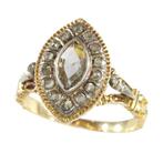 Vintage anno 1950 - Ring - 18 karaat Geel goud Diamant