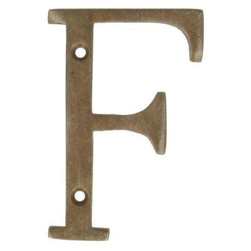 Letter groot F, brons antiek, Huis en Inrichting, Woonaccessoires | Overige, Nieuw, Ophalen of Verzenden