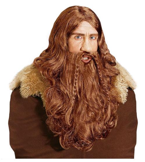 Pruik Viking Met Baard En Snor, Hobby en Vrije tijd, Feestartikelen, Nieuw, Verzenden