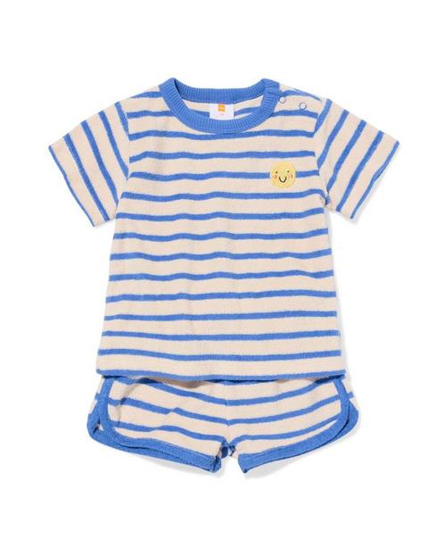 HEMA Baby kledingset badstof strepen blauw, Kinderen en Baby's, Babykleding | Overige, Nieuw, Verzenden