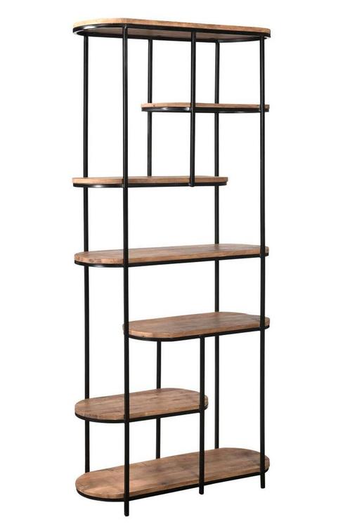 Opbergkast Brix Milou 190 cm – Vakkenkast van Mangohout &amp; St, Huis en Inrichting, Kasten | Wandmeubels, Ophalen