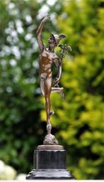 Beeld, mercury - 43 cm - brons marmer