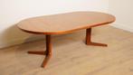 Vintage eettafel | Rond | Teak | Uitschuifbaar | 122 cm tot, Huis en Inrichting, Tafels | Eettafels, Ophalen of Verzenden, Nieuw
