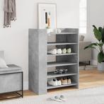 vidaXL Schoenenkast 74,5x37,5x100 cm bewerkt hout betongrijs, Verzenden, Nieuw