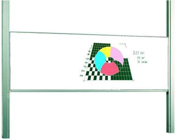 Enkelvlaksb. SL alu 19mm, kolommen, email wit 100x250 cm beschikbaar voor biedingen