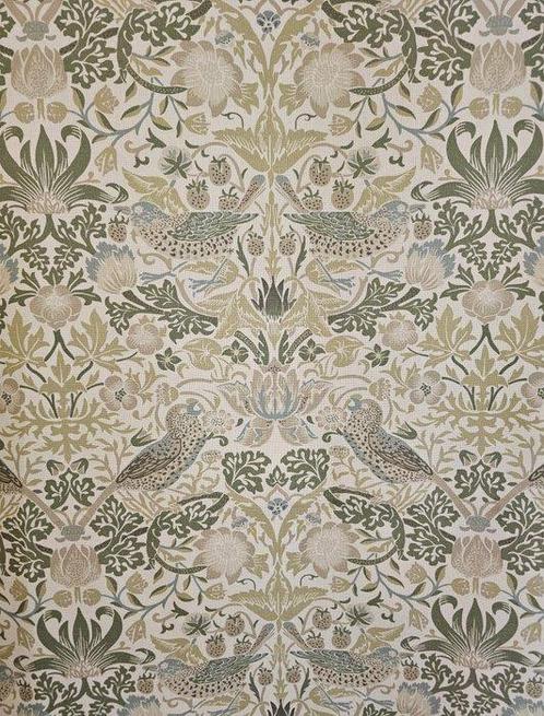 Stoffe William Morris Engels Strawberry Thief - 300x280cm, Antiek en Kunst, Antiek | Kleden en Textiel