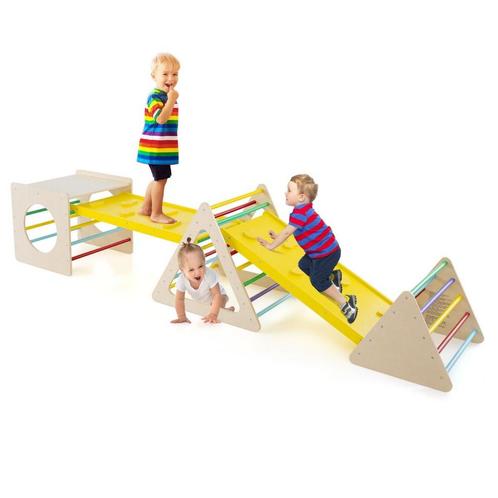 Tweedekans | coast Montessori 5-in-1 Klimdriehoek –, Kinderen en Baby's, Speelgoed | Houten speelgoed, Zo goed als nieuw, Ophalen of Verzenden