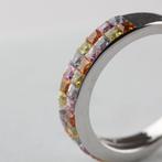 Ring Witgoud - Saffier, Sieraden, Tassen en Uiterlijk, Antieke sieraden