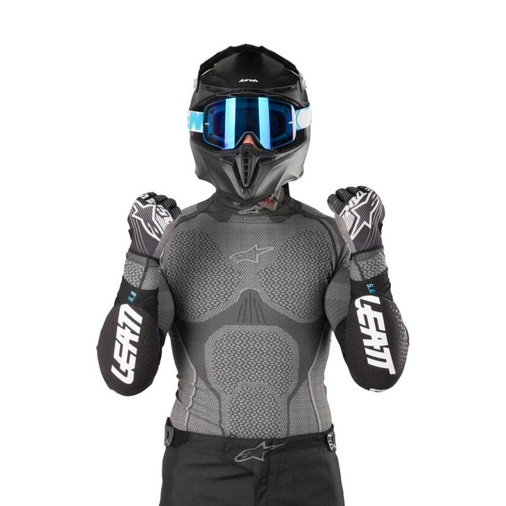 Elleboogbeschermers Leatt 3DF 5.0 Wit-Zwart, Motoren, Accessoires | Overige, Nieuw, Verzenden