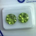Zonder Minimumprijs - 2 pcs Groen Olivijn - 3.99 ct -, Sieraden, Tassen en Uiterlijk, Edelstenen, Nieuw
