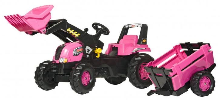 Rolly Toys Kid Junior Roze - Met Lader en Aanhanger - 3+..., Kinderen en Baby's, Speelgoed | Buiten | Voertuigen en Loopfietsen