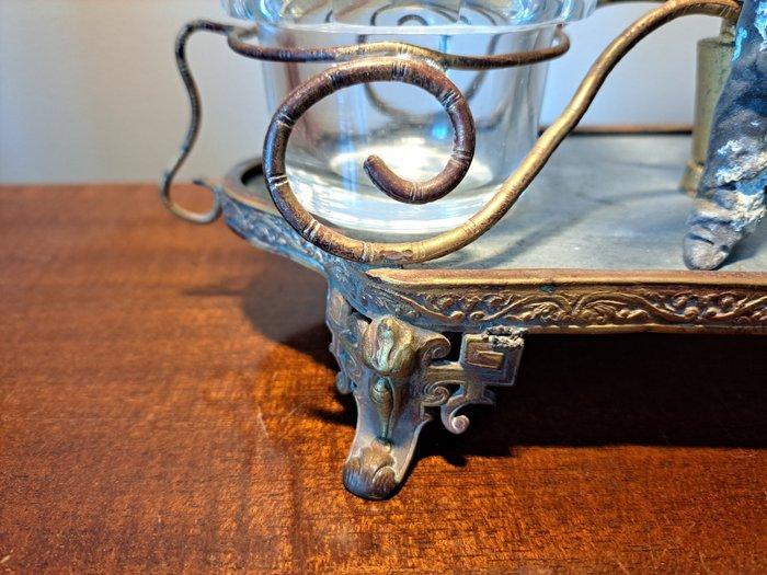 Tafelmiddenstuk - Brons - Menageset voor confituur, Antiek en Kunst, Curiosa en Brocante