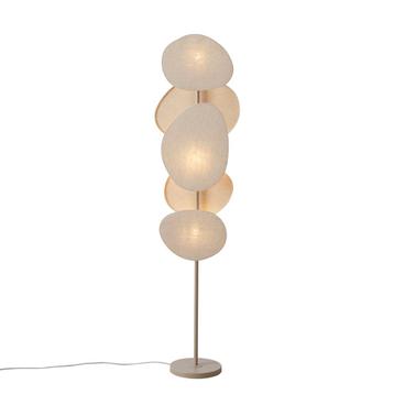 Japandi vloerlamp beige 3-lichts - Organica beschikbaar voor biedingen