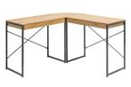 Industrieel hoekbureau STUDIO 130cm eikenlook met lades -, Ophalen of Verzenden, Nieuw