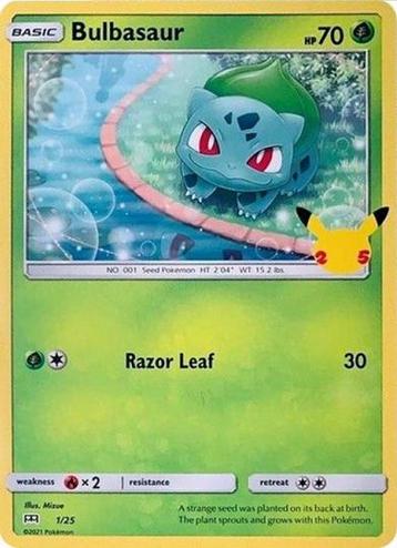 Bulbasaur 01/25 MCDONALDS 25TH ANNIVERSARY PROMO beschikbaar voor biedingen