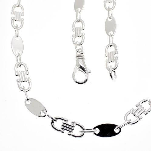 Zilveren robuuste fantasie ketting | 64,5 cm (solide), Sieraden, Tassen en Uiterlijk, Kettingen, Overige kleuren, Gebruikt, Zilver