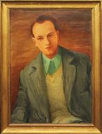 Giulio Benzi (1907-1955) - Ritratto al fronte e Paesaggio al