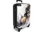 Veiling - Handbagage koffer lichtgewicht marmer wit zwart 36, Nieuw